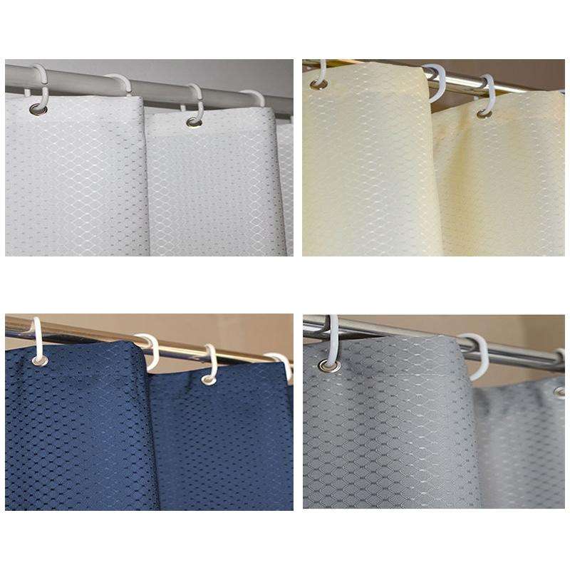 Thickening Waterproof And Mildew Curtain Honeycomb Texture Polyester Cloth Shower Curtain Bathroo...