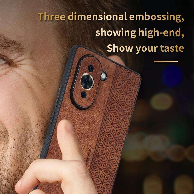 For Huawei nova 10 AZNS 3D Embossed Skin Feel Phone Case(Purple)