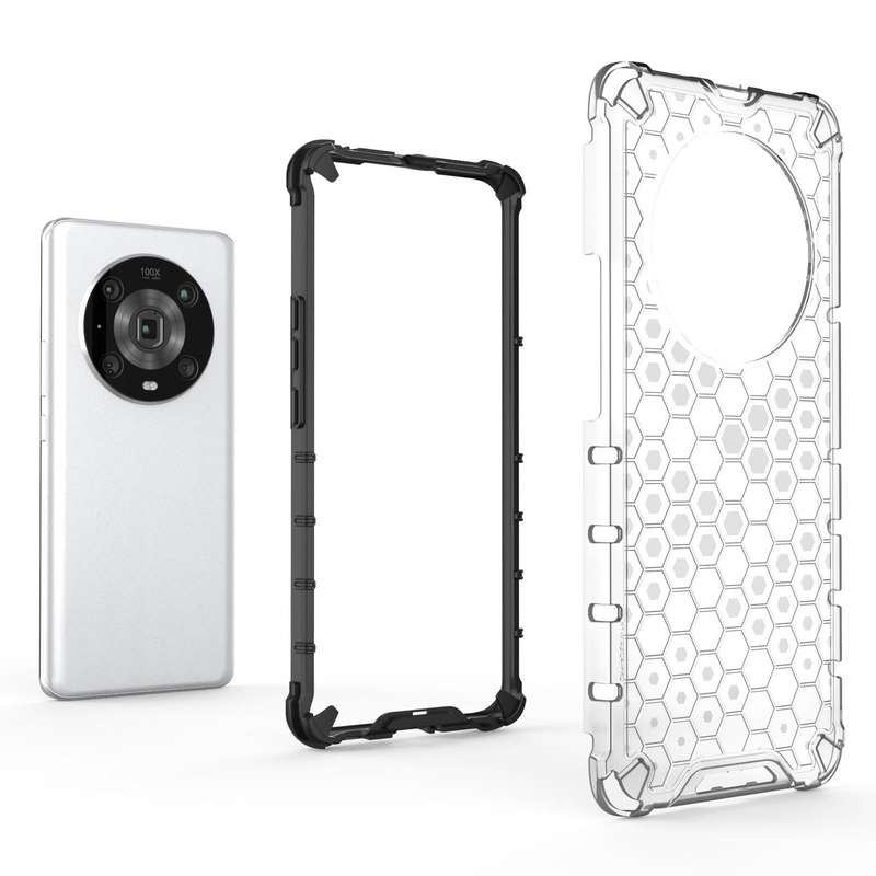 For Honor Magic4 Pro Shockproof Honeycomb PC + TPU Phone Case(Green)