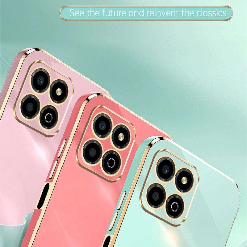 For Honor X8a 2023 XINLI Straight Edge 6D Electroplate TPU Phone Case(Pink)