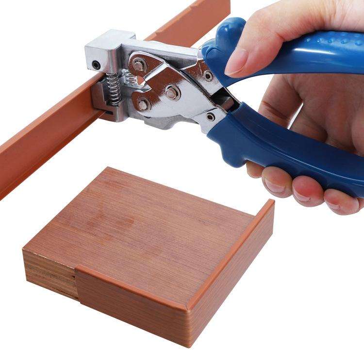 RUITOOL V-shaped Fold Pliers 90 Degree Angle Pliers Clamp Strip Edge Band Strip Pliers(Blue)