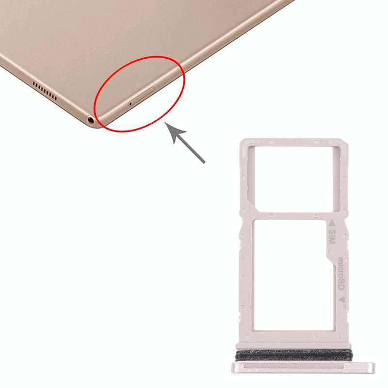 For Samsung Galaxy Tab A7 10.4 (2020) SM-T505 SIM Card Tray + Micro SD Card Tray (Gold)