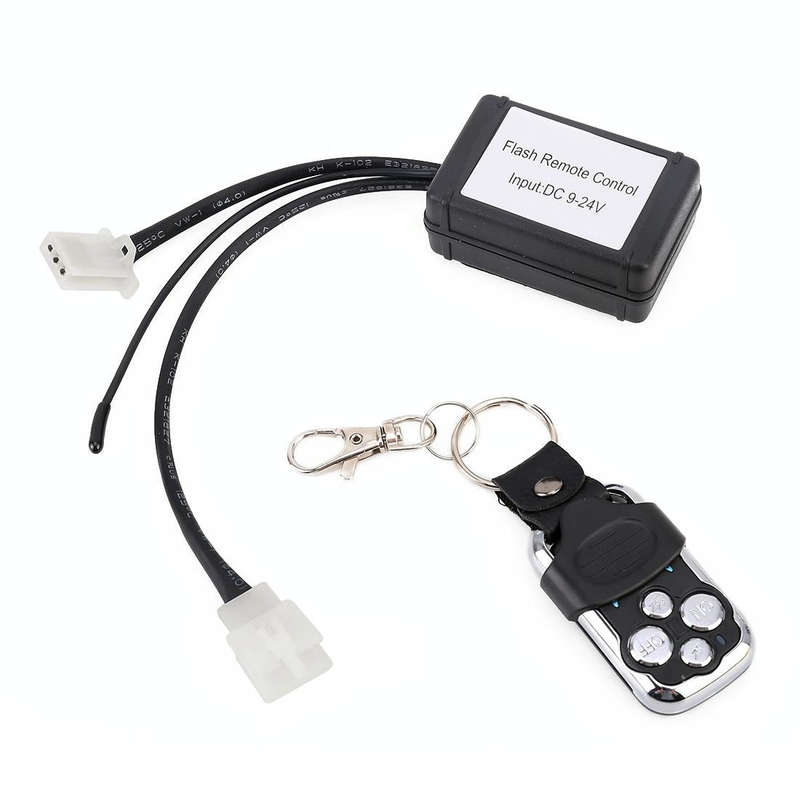 Universal Car 3 PIN DC 9-24V LED Light Strobe Flash Remote Control