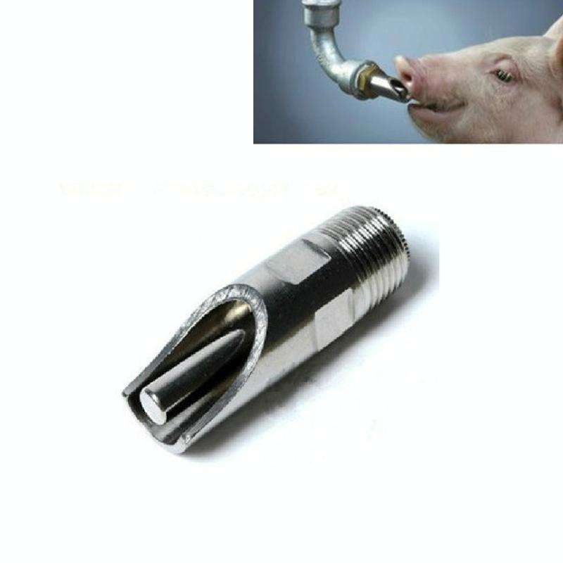 Duckbill Drinking Fountain Stainless Steel with Copper Cap Oblique Pig Mouth Livestock Machinery ...