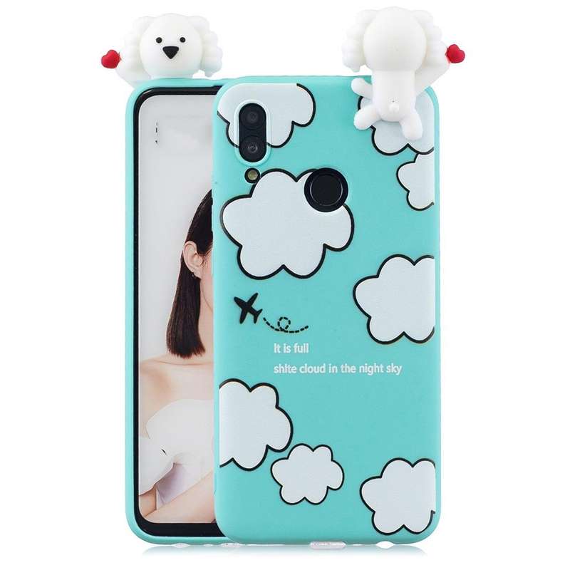 For Huawei P Smart 2019 Shockproof Cartoon TPU Protective Case(Clouds)