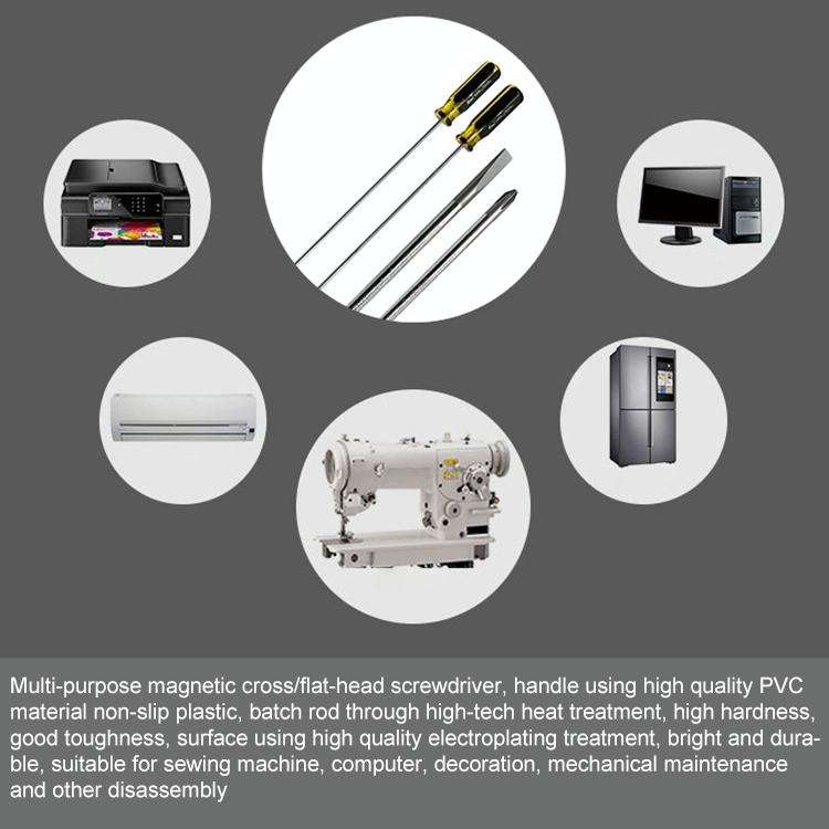 Extended Screwdriver 12 inch Cross-shaped Screwdriver Special Long Magnetic Sewing Machine Machin...
