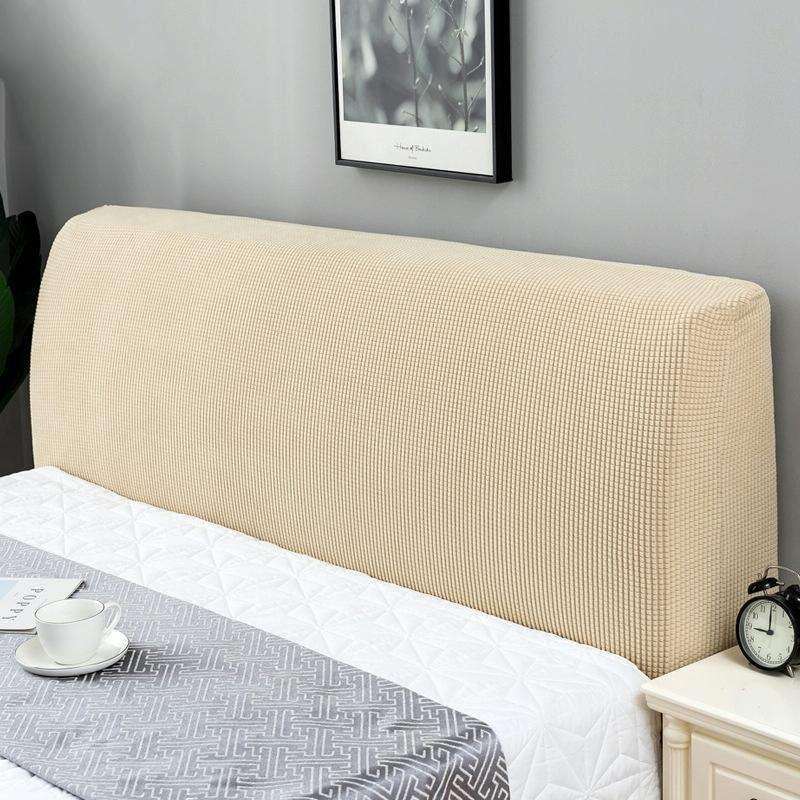 Polar Fleece Elastic Full Covered Headboard Dust Cover, Size:180cm(Mustard Yellow)