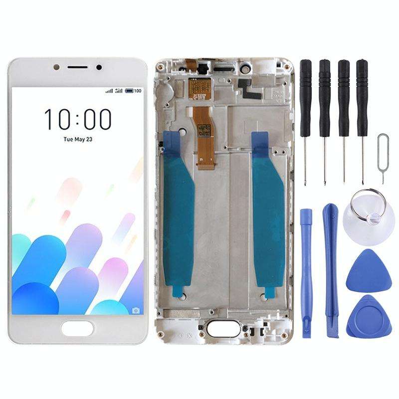 TFT LCD Screen for Meizu Meilan A5 / M5c Digitizer Full Assembly with Frame(White)