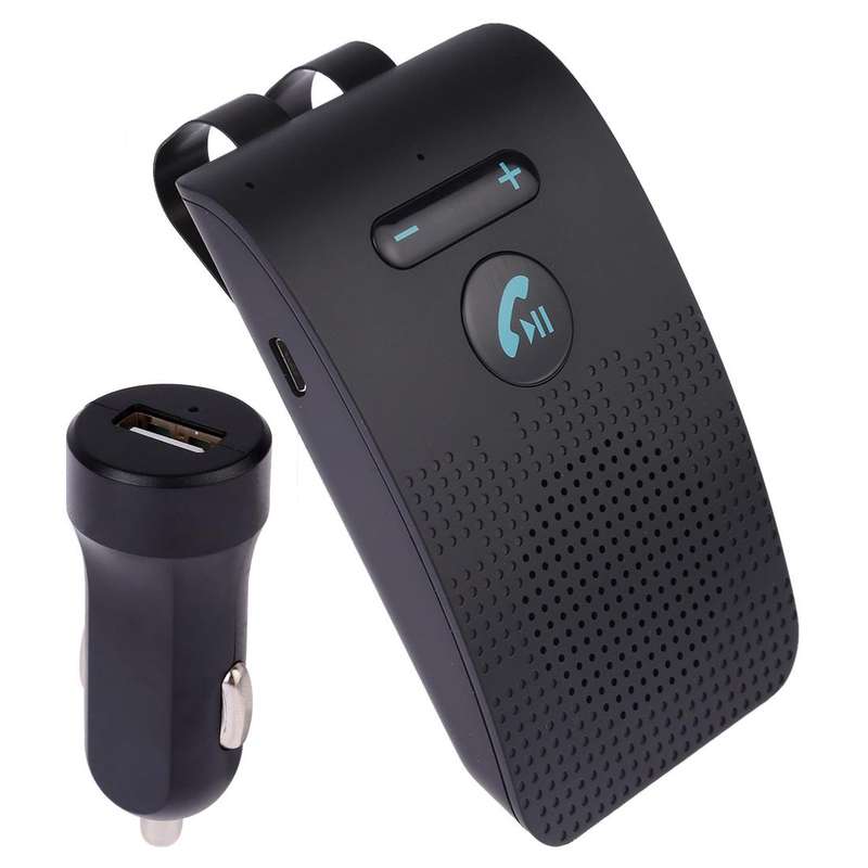 SP09 Multipoint Wireless Bluetooth V4.2 Handsfree Car Kit Speaker Speakerphone, Support Voice Rea...
