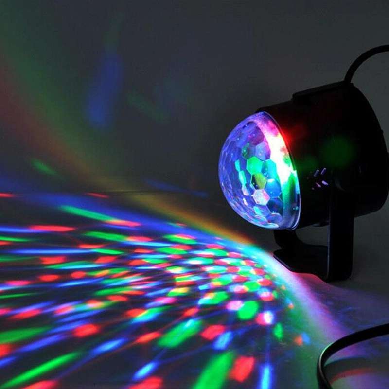 YouOKLight YK2278 3W Sound Activated Party DJ Lighting RBG Disco Ball Strobe Lamp Stage Par Light...
