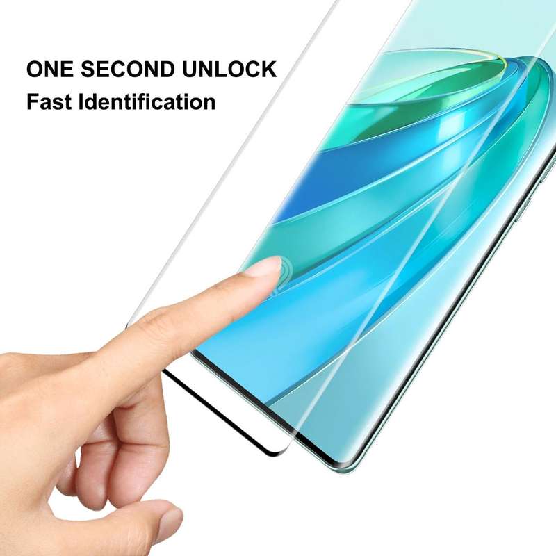 For Honor X9A / Magic5 Lite 2pcs ENKAY 3D Hot Bending Edge Glue Tempered Glass Full Film with Len...