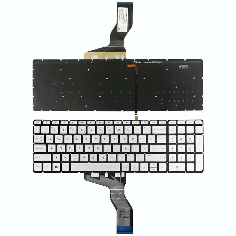 For HP 15-AB / 15-AK US Version Laptop Backlight Keyboard(Silver)