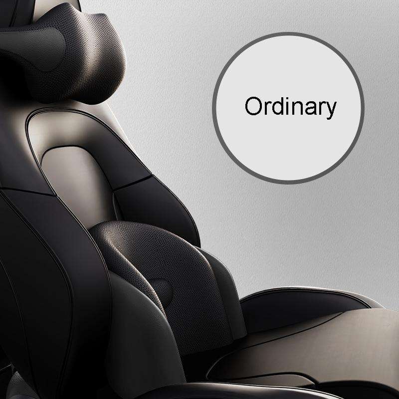 SR-09 Car Neck Pillow Memory Foam Lumbar Support, Style: Ordinary Headrest (Black)