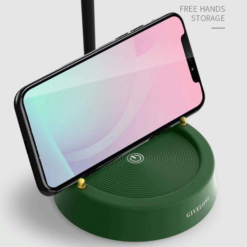GIVELONG Forest Bird LED Touch Usb Table Lamp With Mobile Phone Holder Bedroom Bedside Night Ligh...