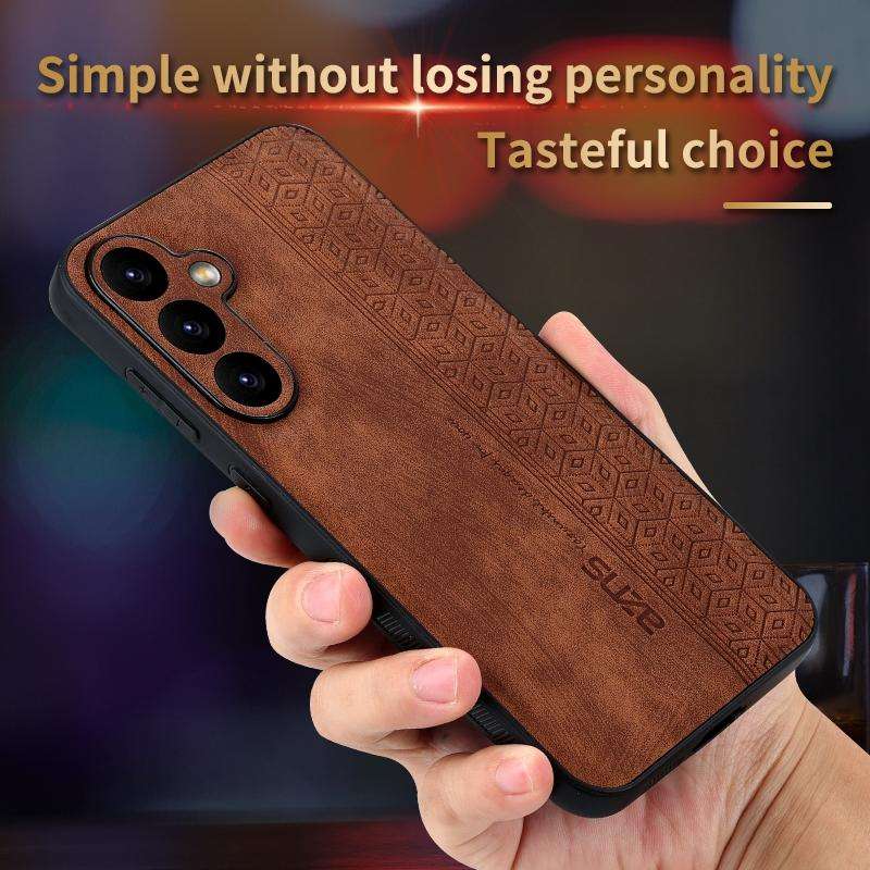 For Samsung Galaxy S23 FE 5G AZNS 3D Embossed Skin Feel Phone Case(Dark Green)