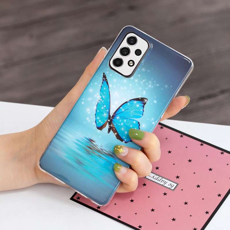 For Samsung Galaxy A33 5G Luminous TPU Protective Phone Case(Butterfly)