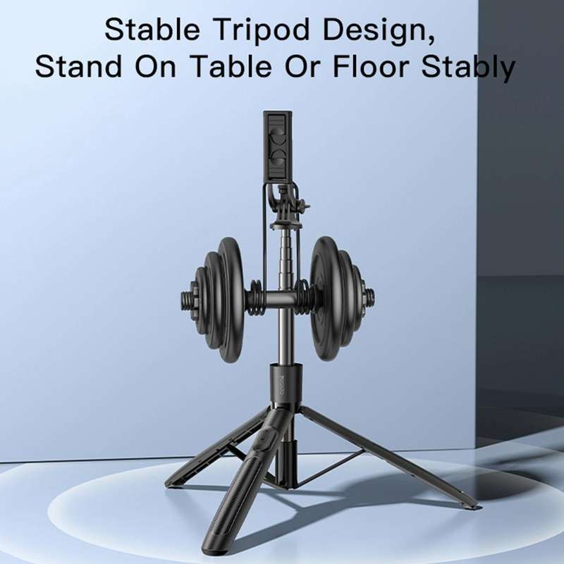 Yesido SF13 Retractable Extended Bluetooth Tripod Phone Live Streaming Selfie Stand(Black)