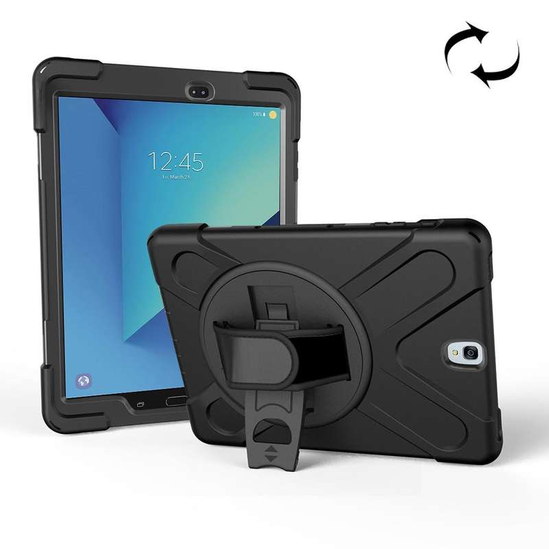 For Galaxy Tab S3 9.7 inch T820 360 Degree Rotation PC + Silicone Protective Case with Holder & H...