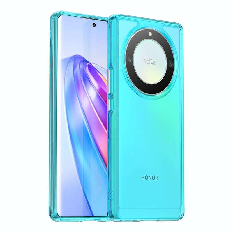 For Honor X9a Candy Series TPU Phone Case(Transparent Blue)