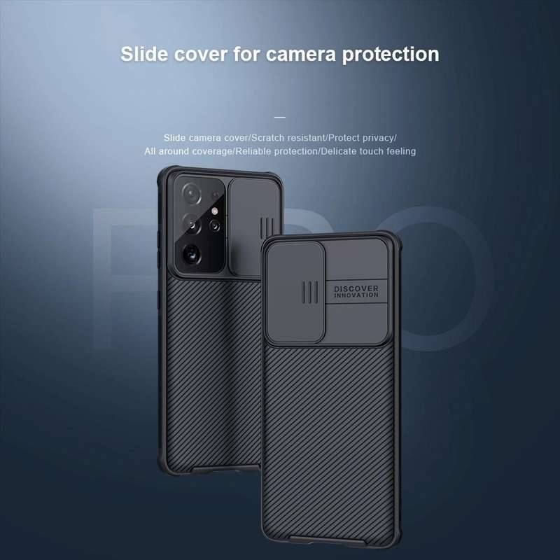 For Samsung Galaxy S21 Ultra 5G NILLKIN Black Mirror Pro Series Camshield Full Coverage Dust-proo...