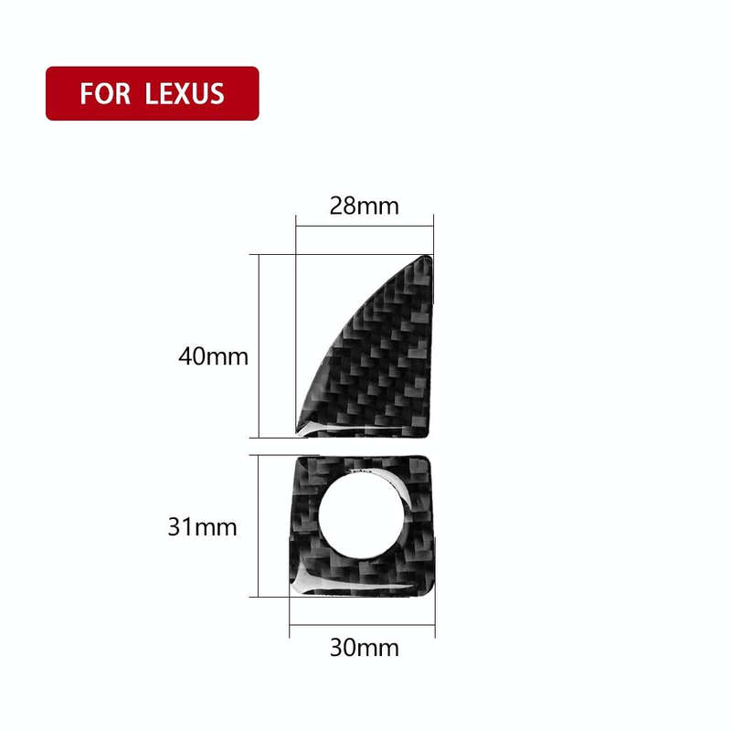 Car Carbon Fiber Glove Box Switch Decorative Sticker for Lexus IS250 300 350C 2006-2012, Left Drive