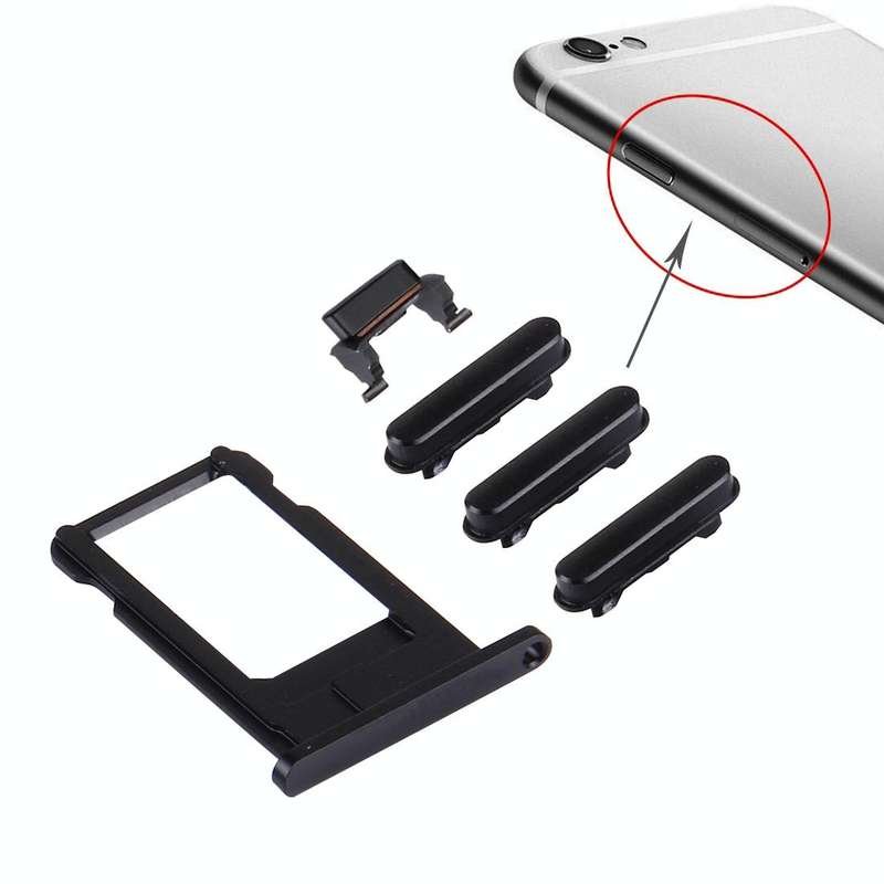 4 in 1 for iPhone 6s Plus (Card Tray + Volume Control Key + Power Button + Mute Switch Vibrator K...