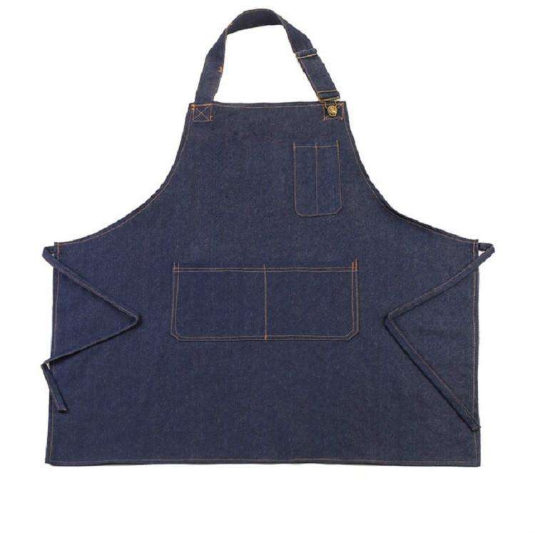 Halter Adjustable Denim Apron(Navy)