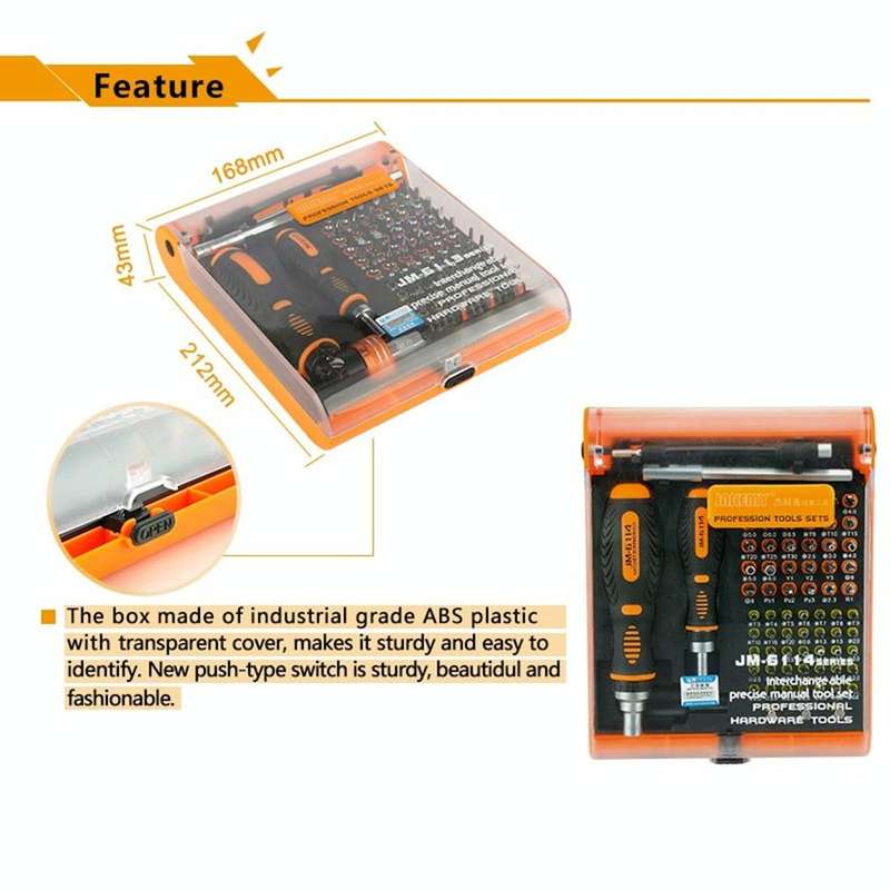 JAKEMY JM-6113 73 in 1 Household Hardware Screwdriver Repair Tool Set