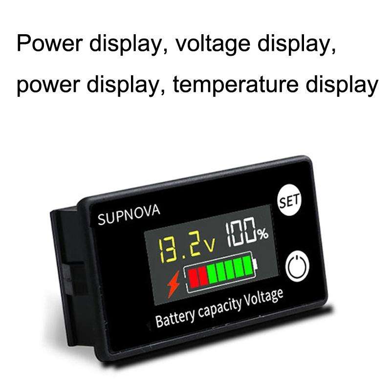 SUPNOVA LCD Color Screen DC Voltmeter Lithium Storage Battery Meter, Style: Ordinary Type