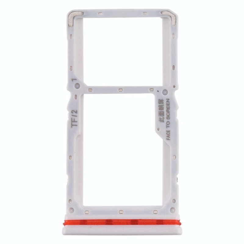 SIM Card Tray + SIM / Micro SD Card Tray for Xiaomi Redmi K30 4G(White)