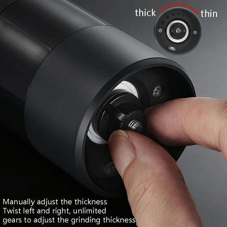 BY800 Electric Black Pepper Grinder Charge-Type Pepper Sea Salt Seasoning Grinder(Agate Red)