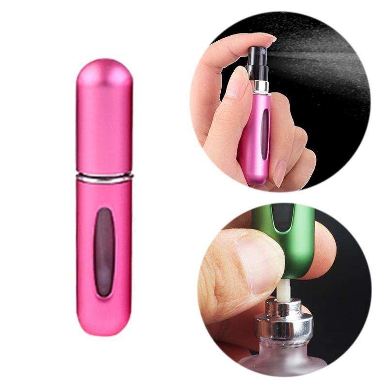 Portable Mini Aluminum Refillable Perfume Bottle Spray Empty Cosmetic Containers Atomizer, Capaci...