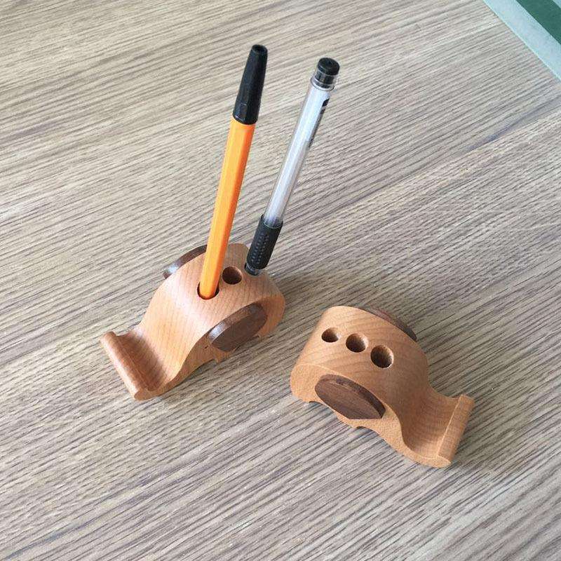 Wooden Mobile Phone Bracket Beech Lazy Mobile Phone Holder,Style: Elephants