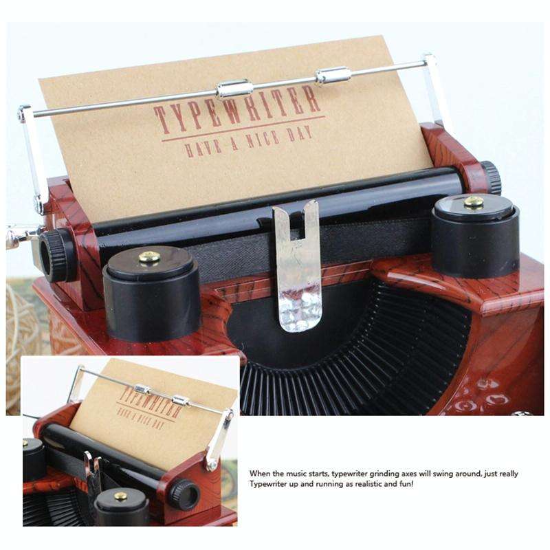 Birthday Girlfriend Retro Creative Teacher Day Typewriter Music Box