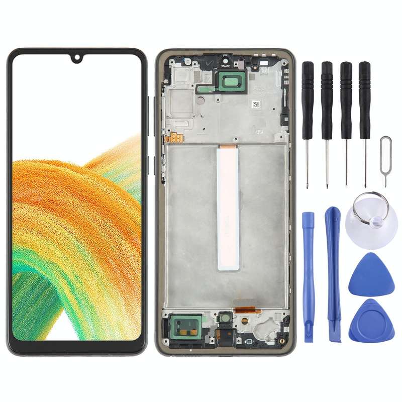 For Samsung Galaxy A33 5G SM-A336 6.36 inch OLED LCD Screen Digitizer Full Assembly with Frame(Bl...