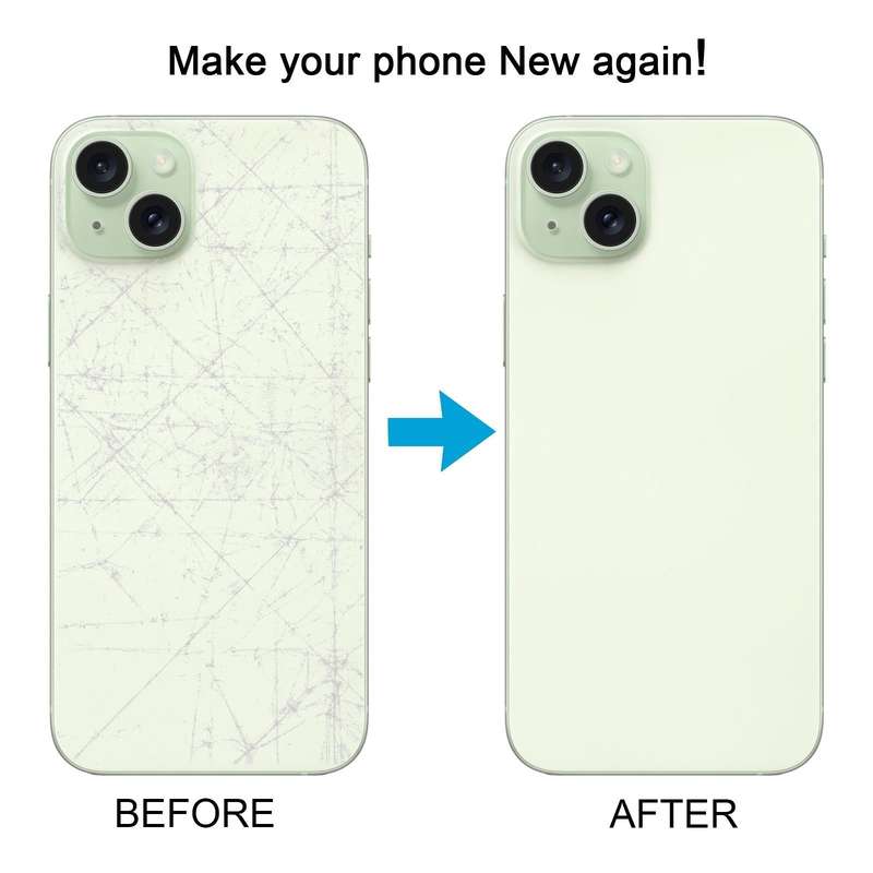 For iPhone 15 Easy Replacement Big Camera Hole Glass Back Battery Cover(Green)