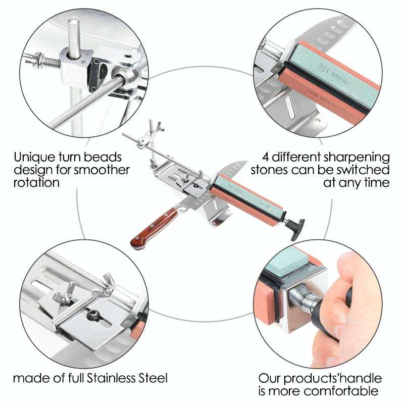 Kitchen Professional Sharpener Oil Stone Whetstone Kitchen Supplies(Silver)