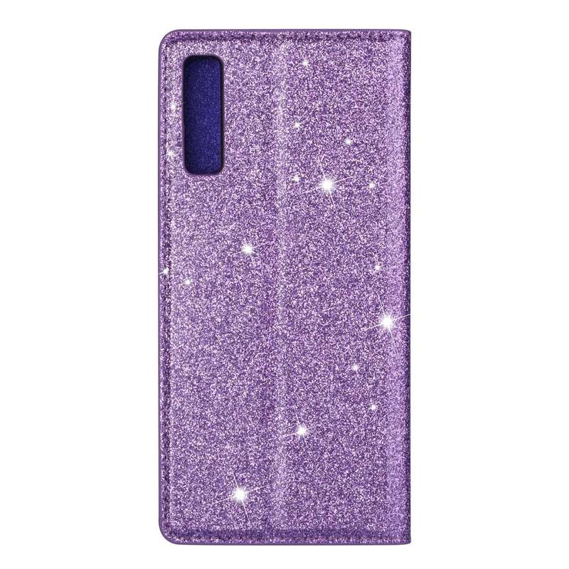 For Samsung Galaxy A7 (2018) / A750 Ultrathin Glitter Magnetic Horizontal Flip Leather Case with ...