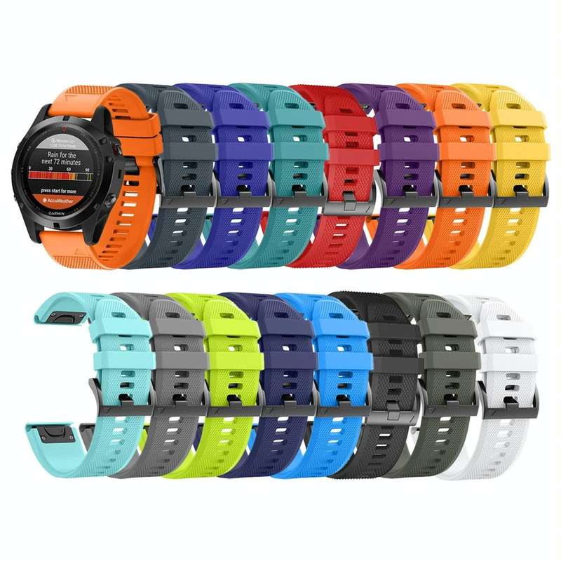 For Garmin Fenix 6S 20mm Silicone Watch Band(Skyblue)