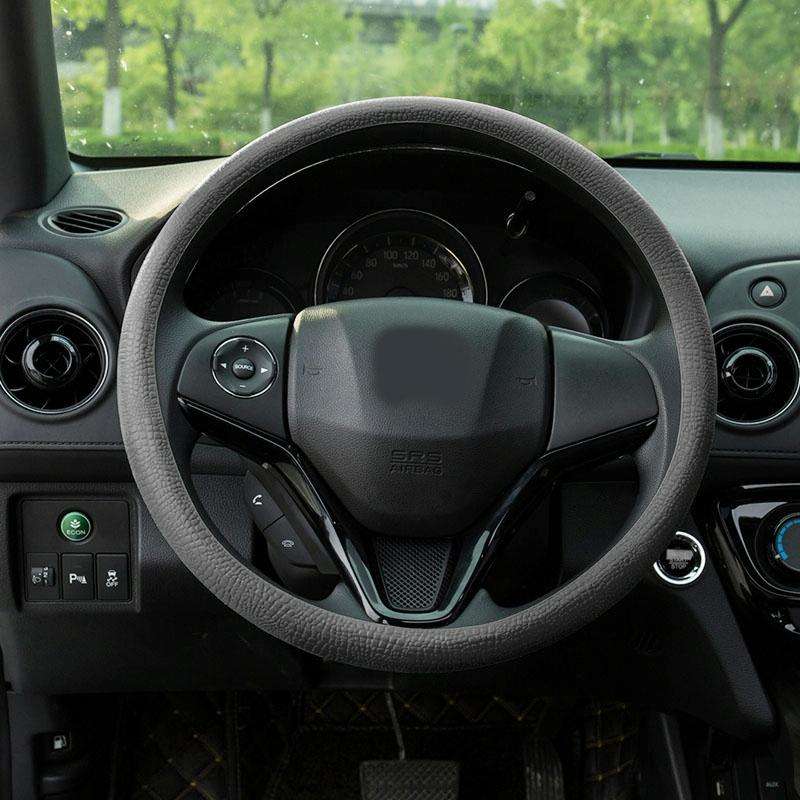 Silicone Rubber Car Steering Wheel Cover, Outside Diameter: 36cm(Grey)