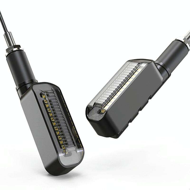 2 PCS D12V Motorcycle LED Waterproof Dynamic Blinker Side Lights Flowing Water Turn Signal Light ...