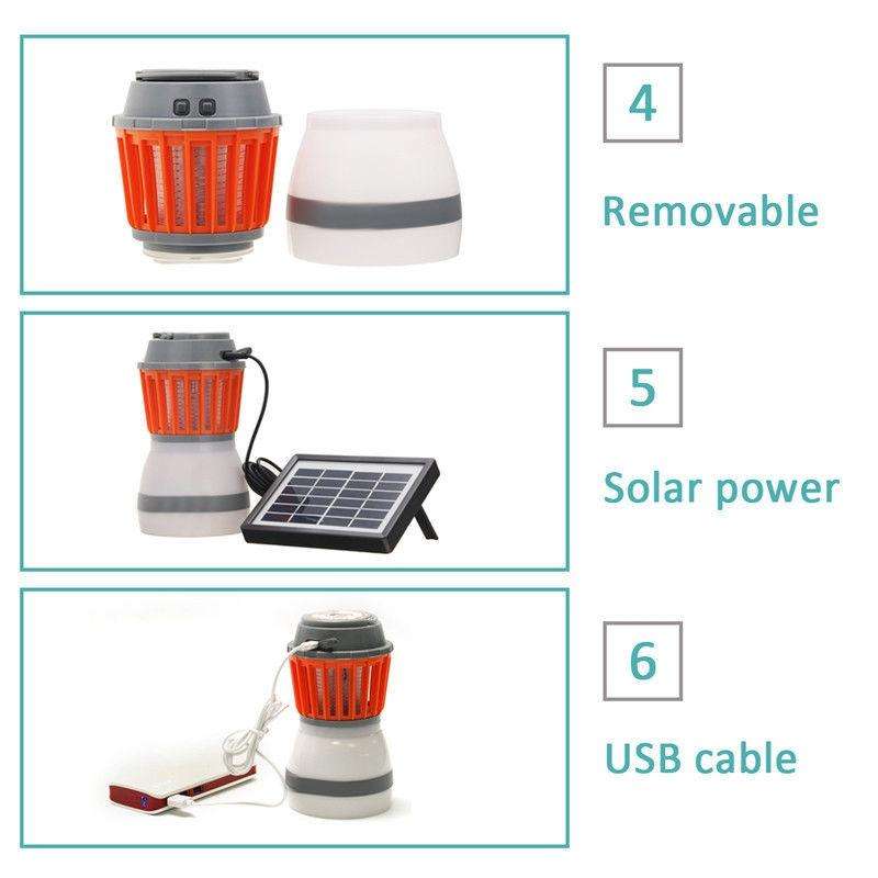 IP67 Waterproof LED Mosquito Killer Night Lamp Rechargeable Outdoor Travel Insects Flies Pest Kil...