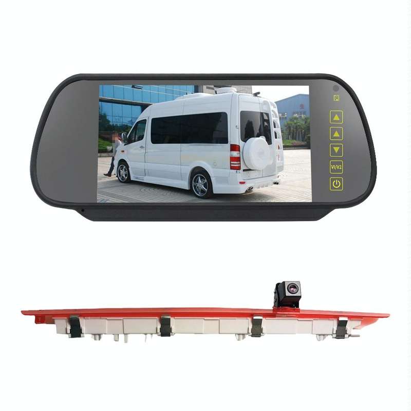 PZ468 Car Waterproof 170 Degree Brake Light View Camera + 7 inch Rearview Monitor for Mercedes-Be...