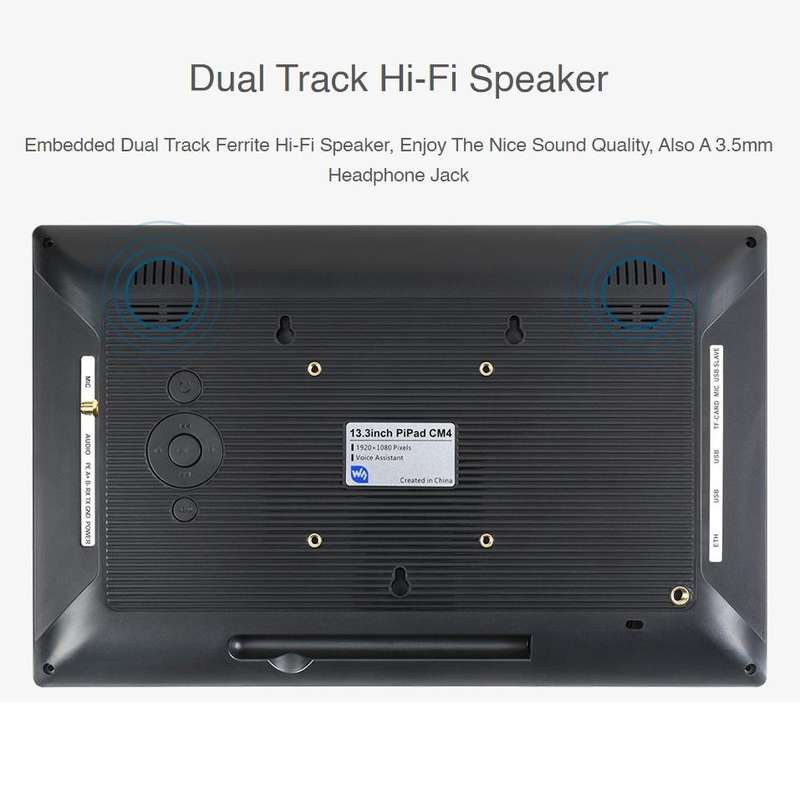 WAVESHARE Mini-Computer Powered by Raspberry Pi CM4 Touch Screen(EU Plug)