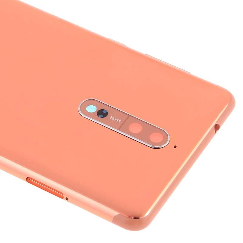 Battery Back Cover with Camera Lens & Side Keys for Nokia 8(Orange)