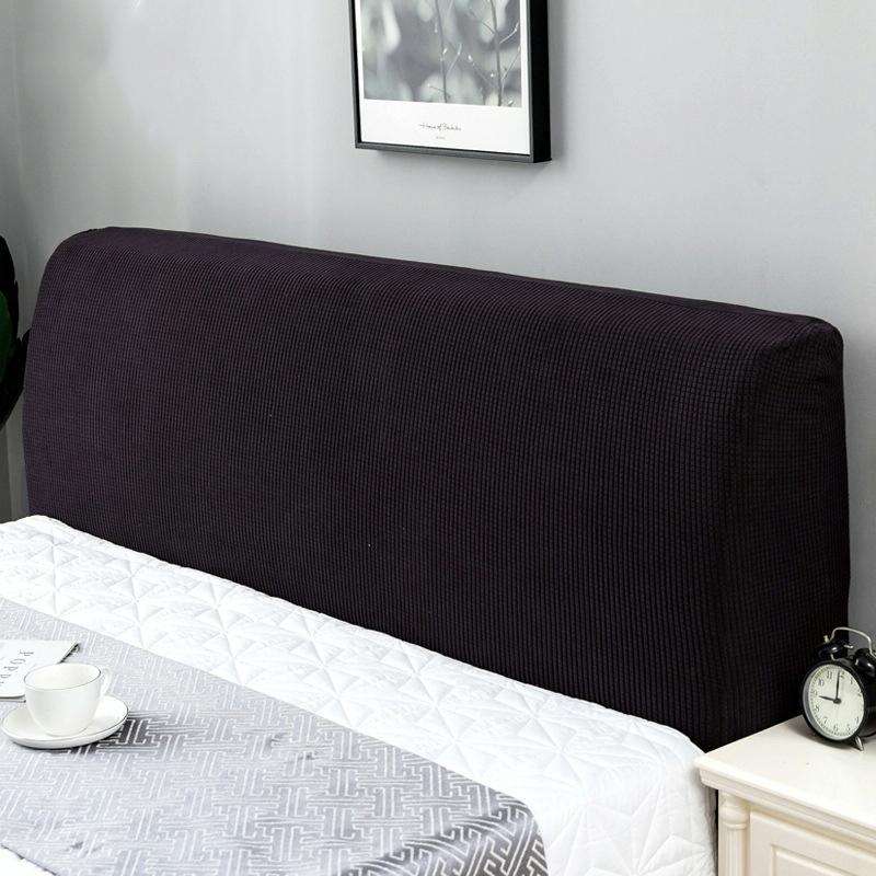 Polar Fleece Elastic Full Covered Headboard Dust Cover, Size:220cm(Dark Brown)