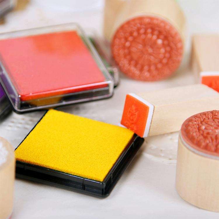 5 PCS Creative Color Ink Pad Small Ink Pad, Size:4x4cm(Pink)