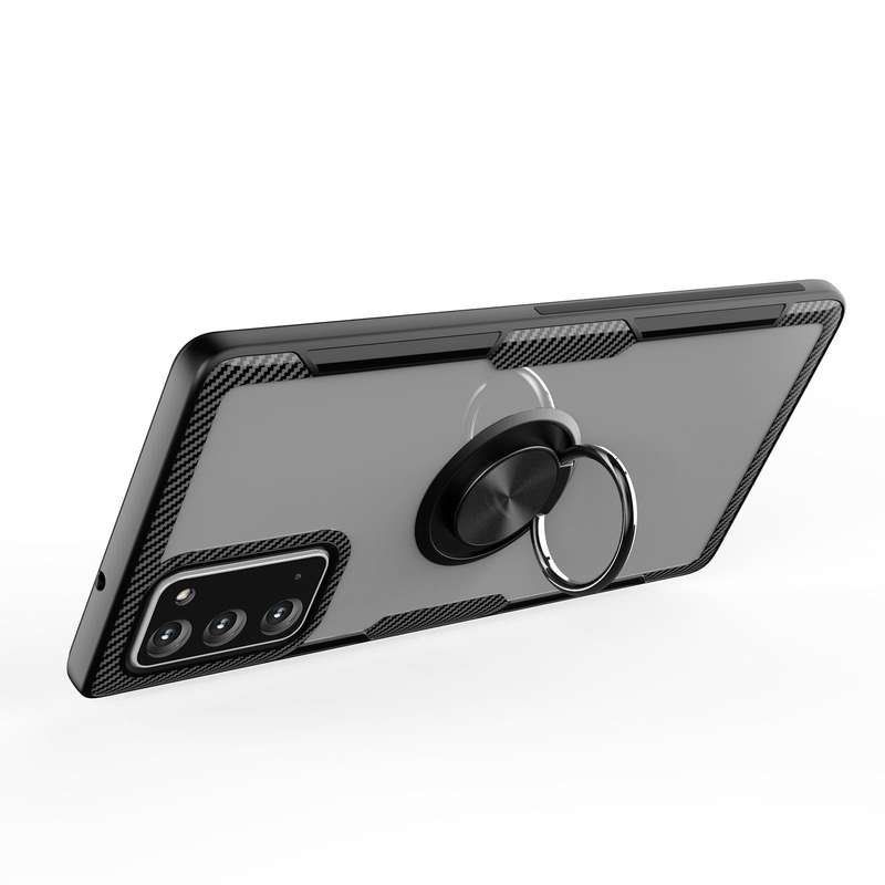 For Samsung Galaxy Note 20 Shockproof Transparent TPU + Acrylic Protective Case, with Ring Holder...