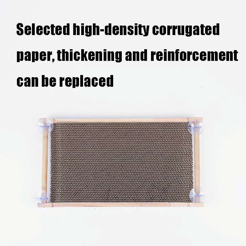 Solid Wood Vertical Cat Claw Board Corrugated Sofa Anti-Scratch Cat Toy(Primary Color)