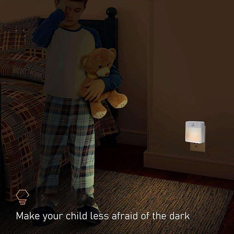 NL2101 Motion Sensor LED Night Light AC Plug Dimming Sleep Lights,Spec: Warm White EU Plug